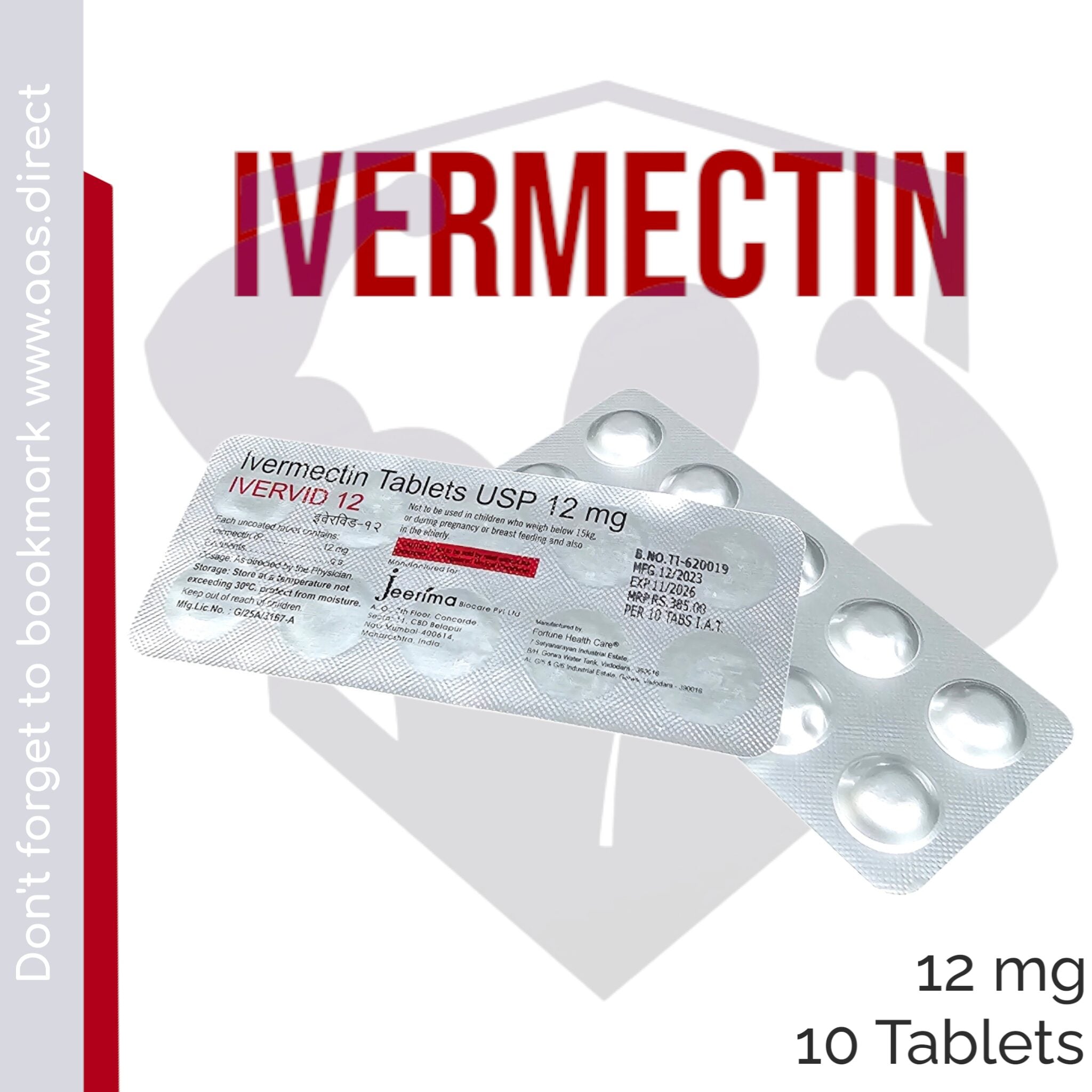 Ivermectin 12mg / 10 tablets